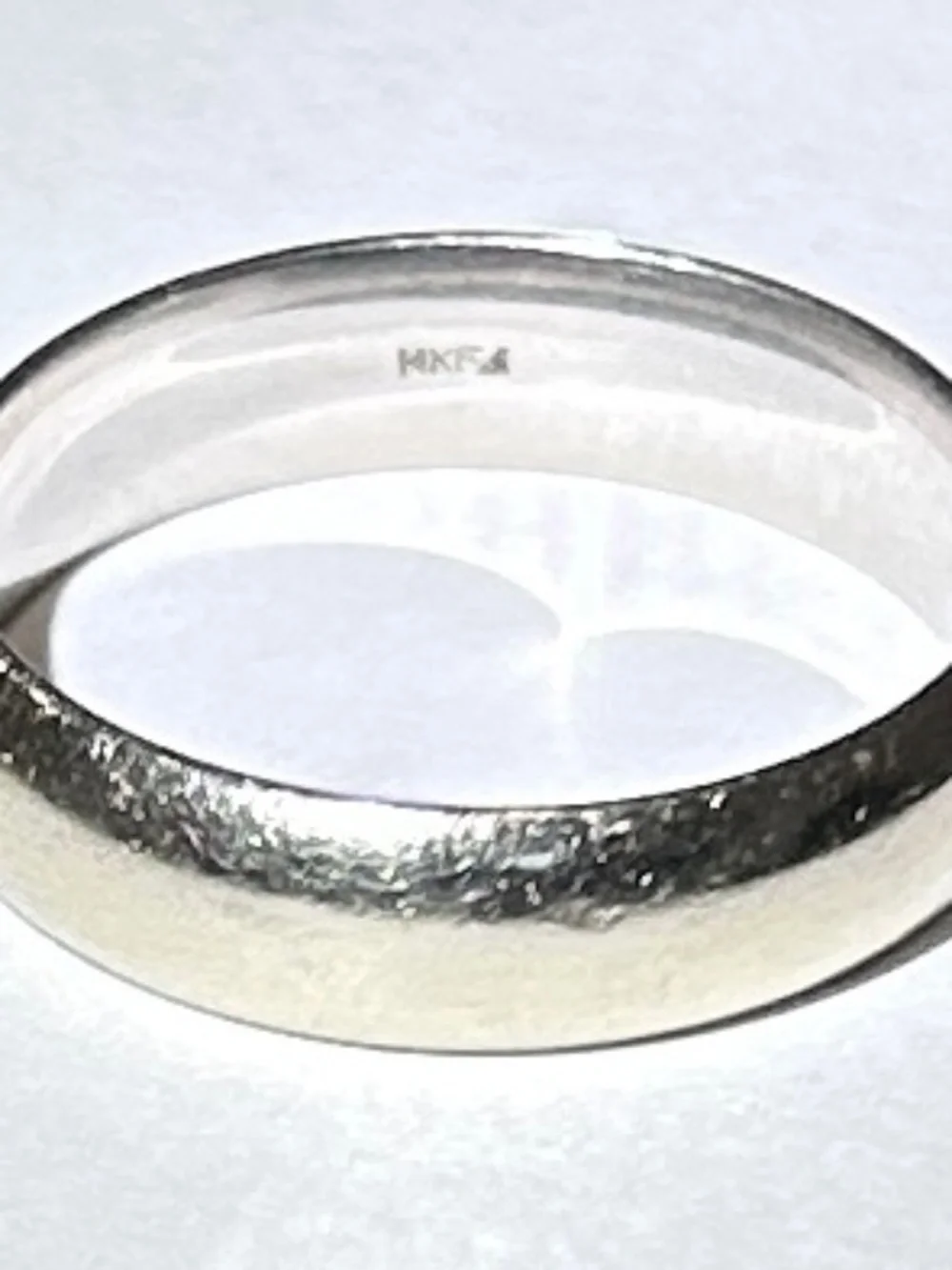 Frederick Goldman 14K White Gold Comfort Fit Men's Wedding Band Ring Size 10.5
